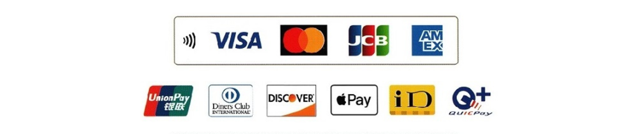 使えるクレジットカードはVISA、Master、JCB、AMEX