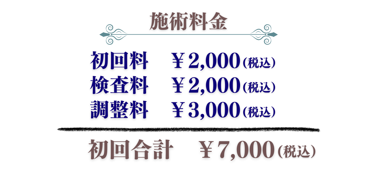 施術料金表